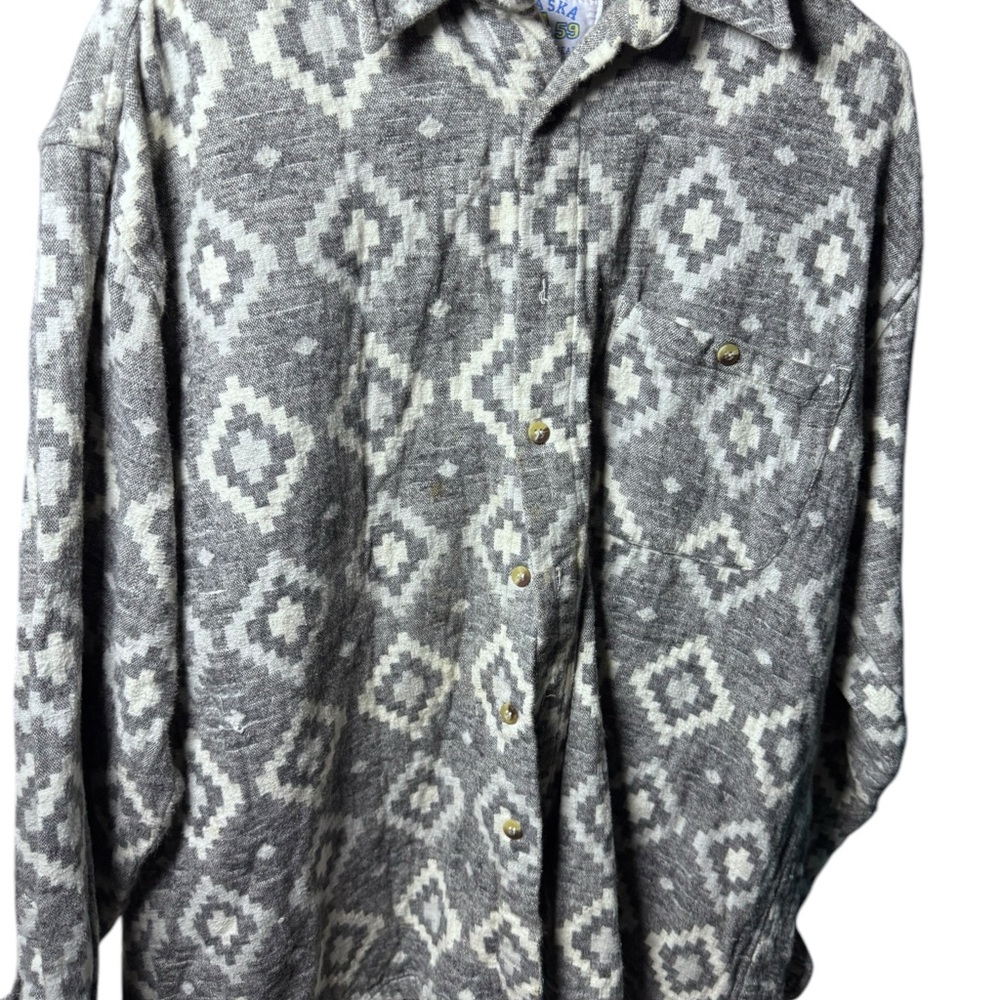 Alaska Wilderness Gray Patterned Shirt